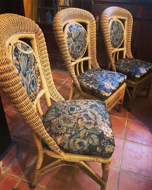 Antigüedades Gargollo sillas tapizadas